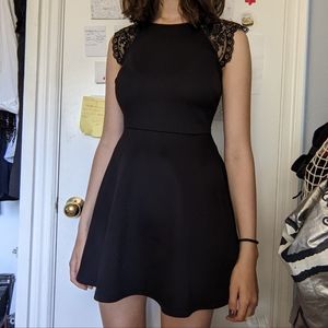 black lace dress